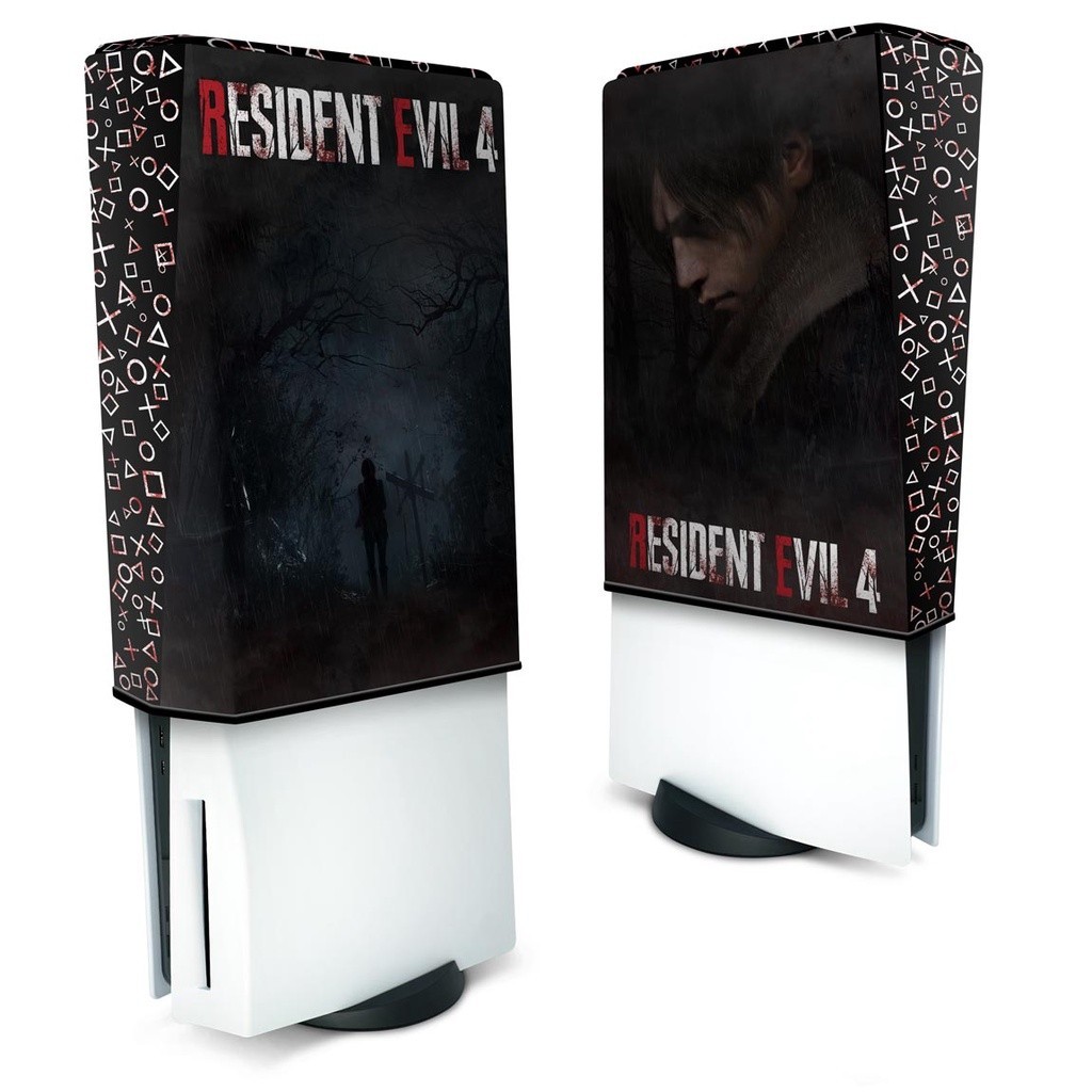 Capa PS5 Fat Vertical Anti Poeira - Resident Evil 4 Remake