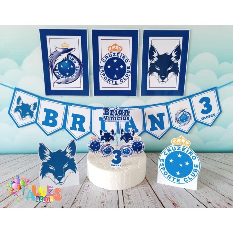 ✨ Kit Decoração cruzeiro-  Seu "Só um Bolinho" Inesquecível! em Oferta na Shopee