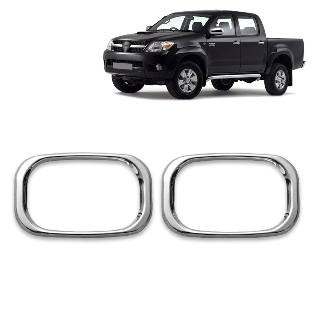 Kit 2 Apliques Cromados Friso Moldura Pisca Paralama Toyota Hilux 2005 Á 2015 em Oferta na Shopee