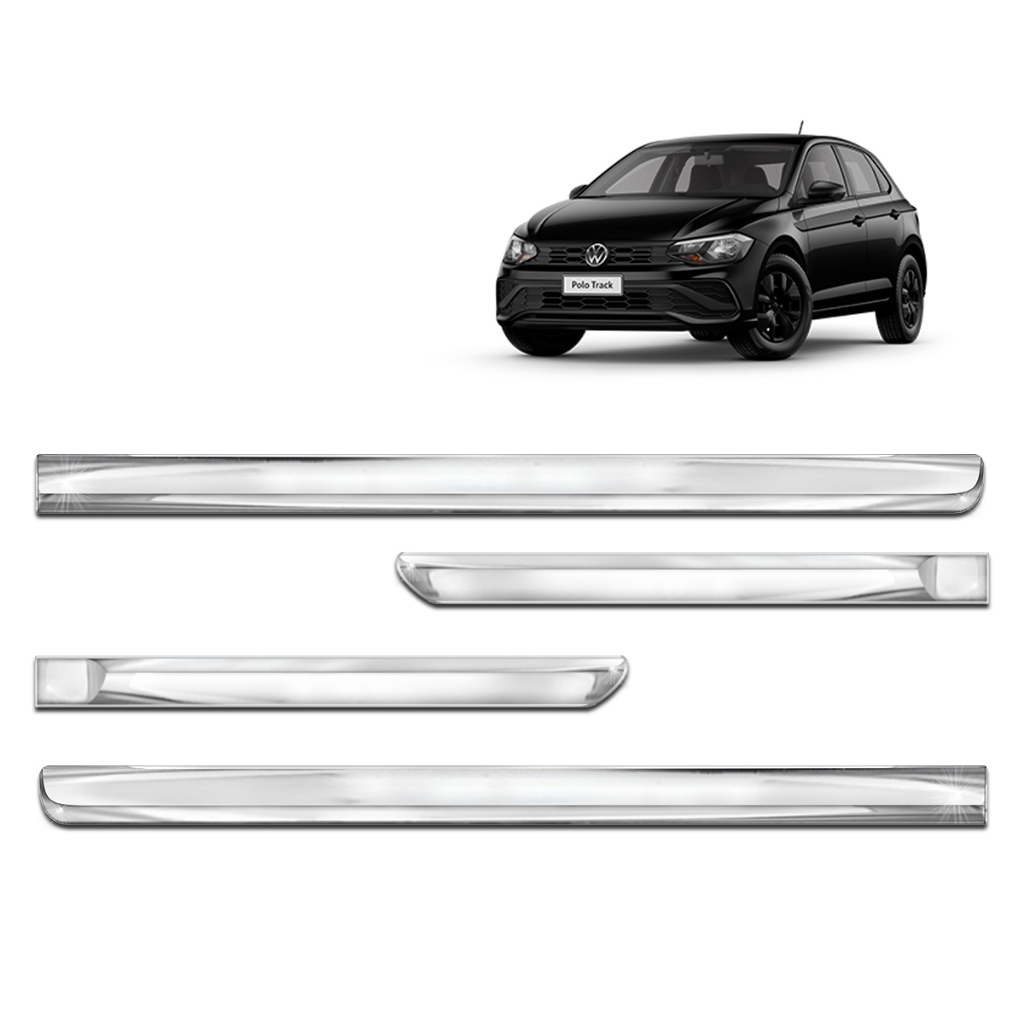 Aplique Friso Lateral Kit Cromado Robust 3D Universal