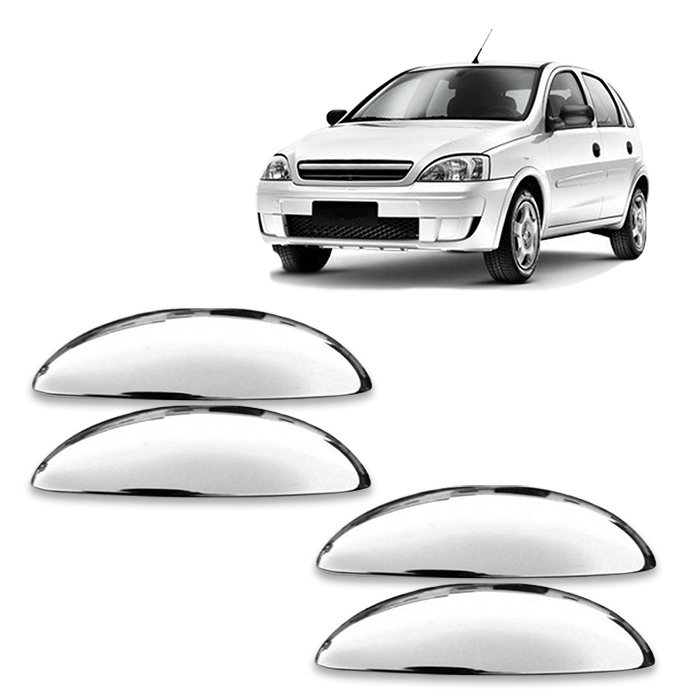 Kit Cromado Cobre Maçaneta Corsa G2 Meriva 2002 2003 2004 2005 2006 2007 2008 a 2012 para 4 Portas em Oferta na Shopee
