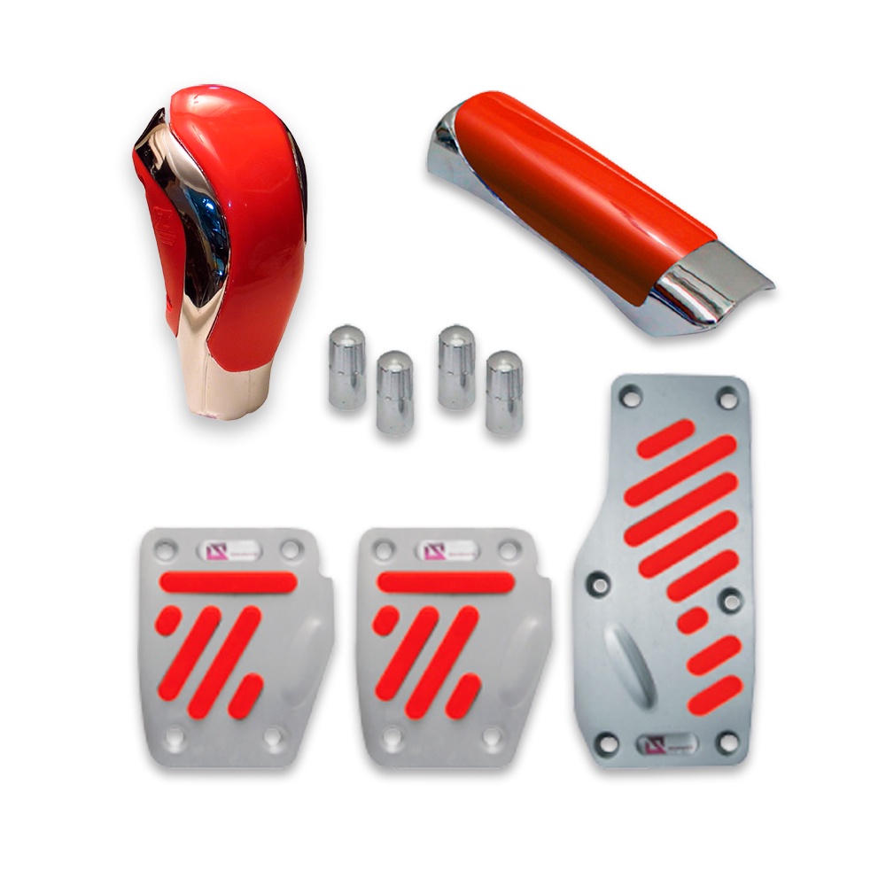 Kit Tuning Universal – Pedaleira, Manopla de Freio de Mão, Bola de câmbio e Pinos de Válvulas em Oferta na Shopee