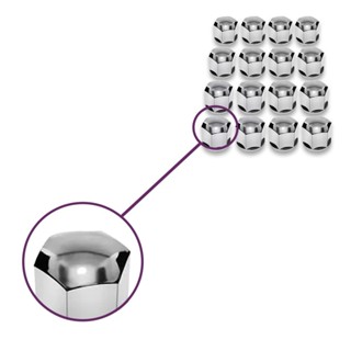 Jogo Capa de Parafuso Roda Lisa 17mm Cromado Universal com 16 Unidades em Oferta na Shopee
