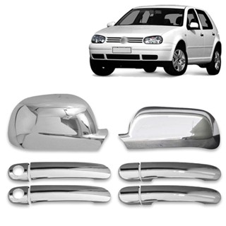 Kit Aplique Cromado Maçaneta+ Par Retrovisor Golf 1999 2000 2001 2002 2003 2004 2005 2006 Kit Cromado 4 Portas em Oferta na Shopee