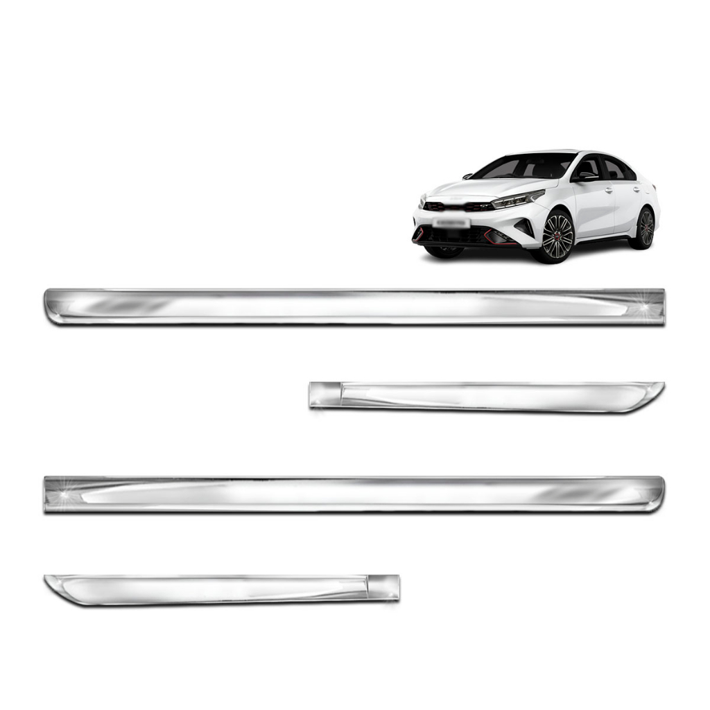 Aplique Friso Lateral Kit Cromado X-Treme Cerato 2008 á 2023  4 Portas
