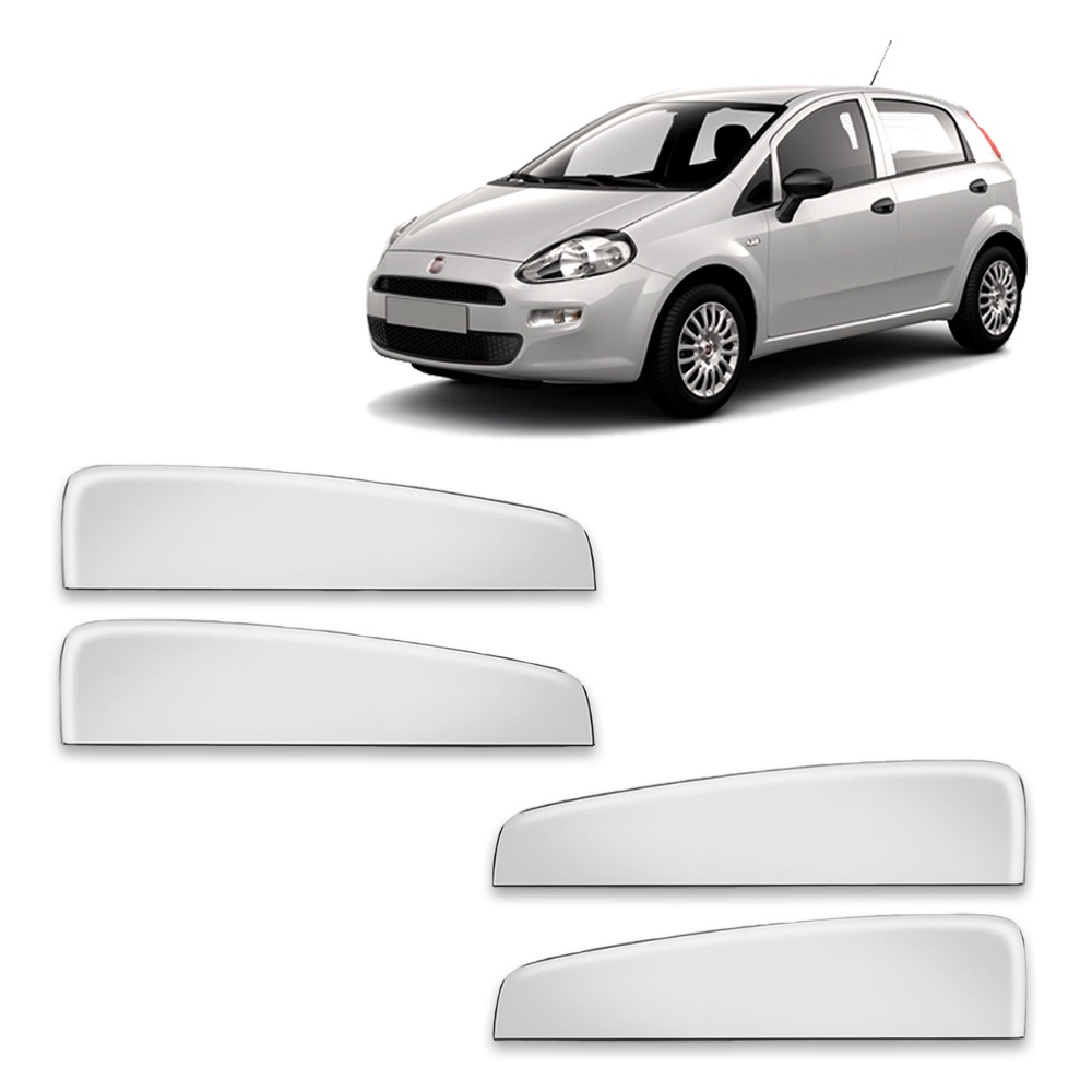 Kit Cromado Cobre Maçaneta Linea 2009-2016 Punto 2008-2017 para 4 Portas