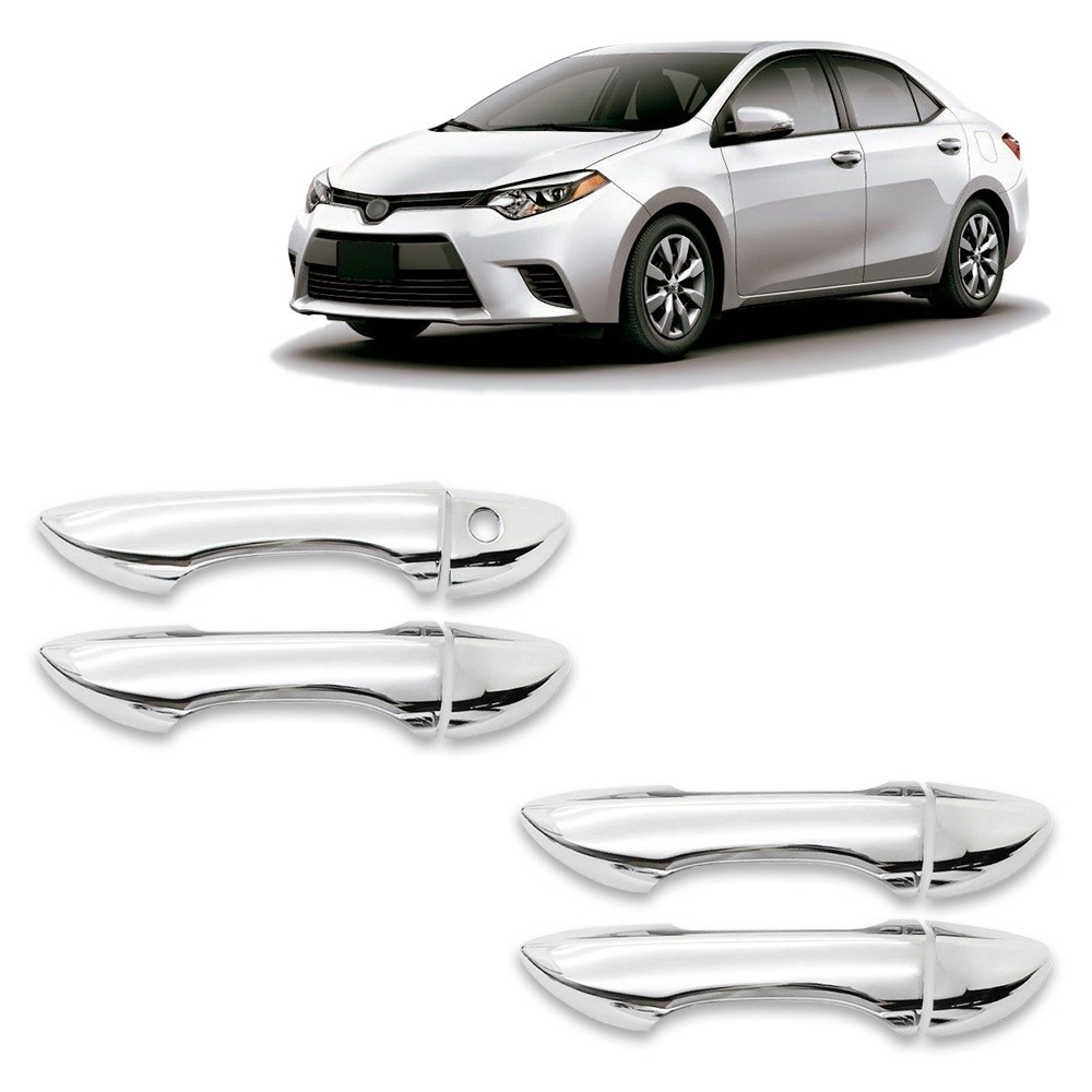 Jogo Aplique Cromado Maçaneta Corolla 2015 2016 2017 2018 2019 4 Portas em Oferta na Shopee