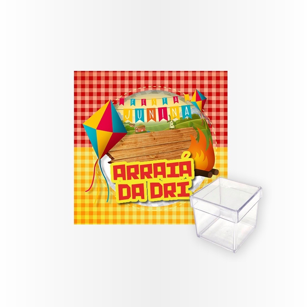 15 Rótulos Adesivos Caixa Acrílica 5cm Rotulo Adesivo Kit Festa Infantil 3d Tubete Festa Junina