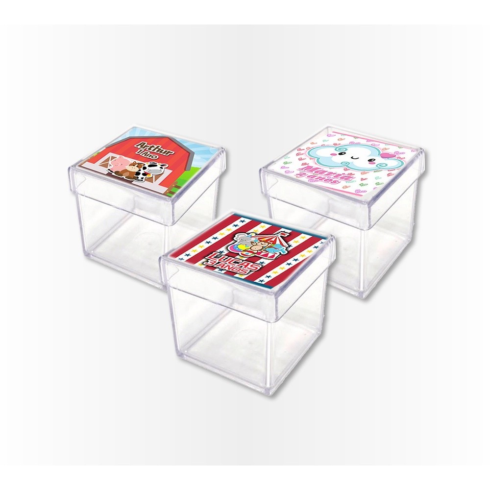 15 Rótulos Adesivos Caixa Acrílica 5cm Rotulo Adesivo Kit Festa Infantil 3d Tubete