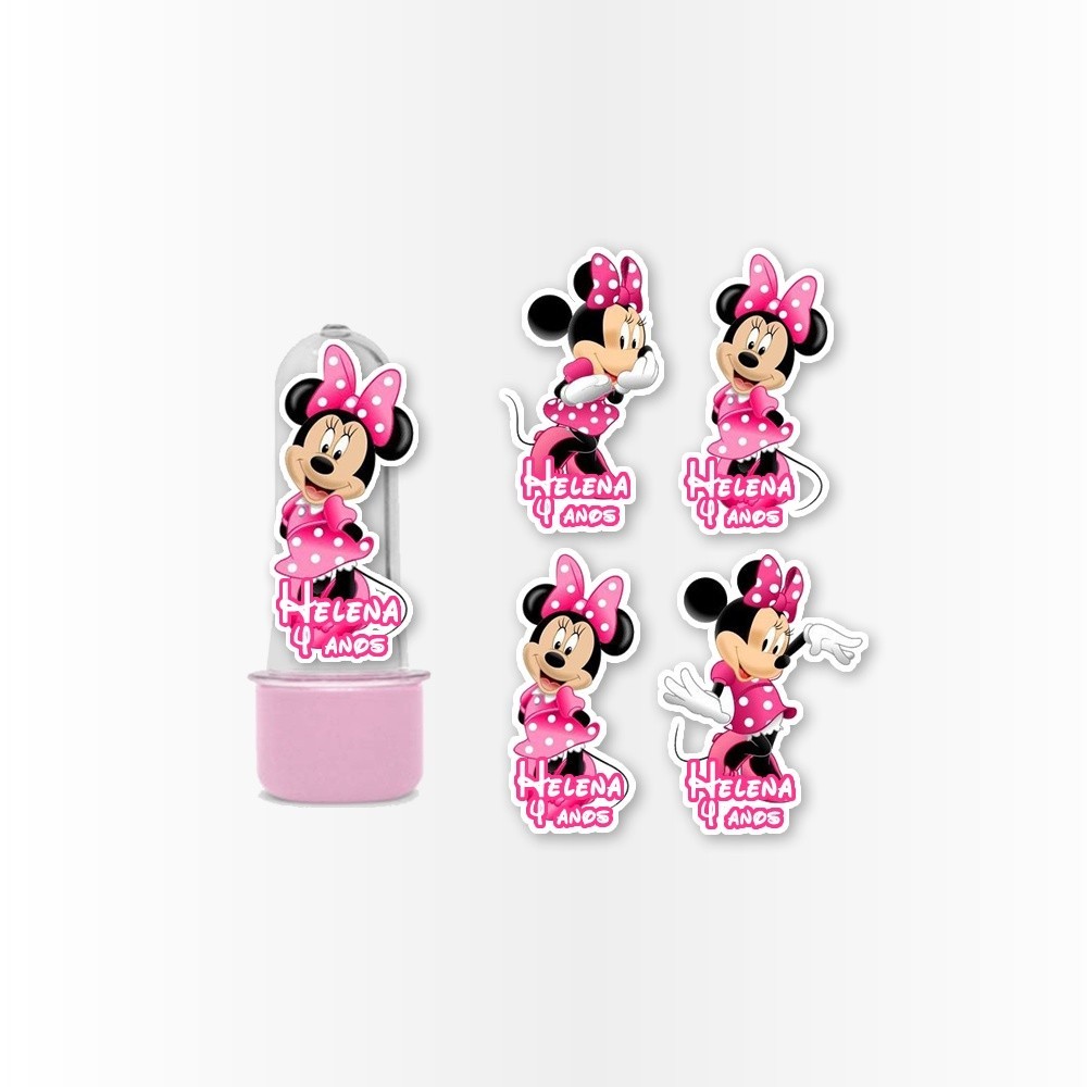 25 Aplique 3d para Mini Tubete Aplique Kit Festa Infantil 3d Tubete Minnie Rosa em Oferta na Shopee