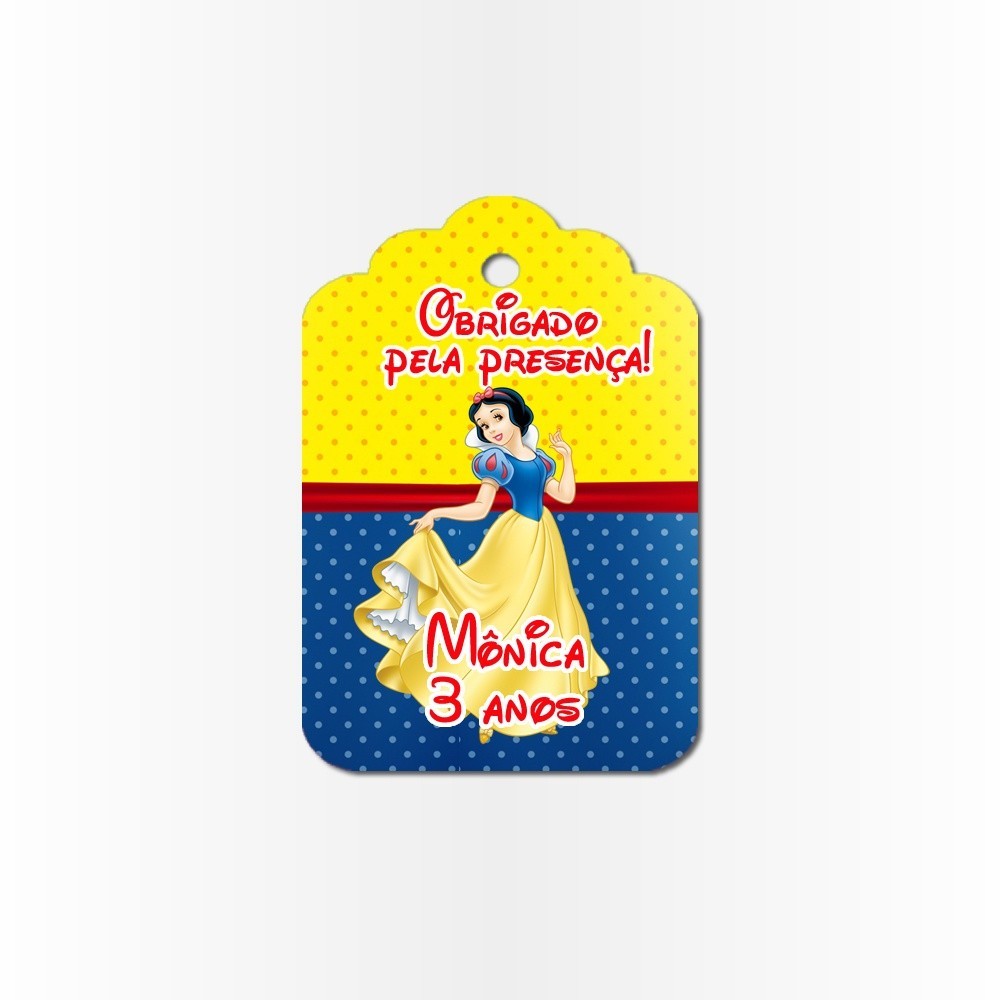 22 Tag de Agradecimento e lembrança Aplique Kit Festa Infantil 3d Tubete Branca de Neve em Oferta na Shopee