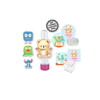 Kit Festa 60 Rótulos Adesivos e apliques Aplique Kit Festa Infantil 3d Personalizados Personagens CuteBita