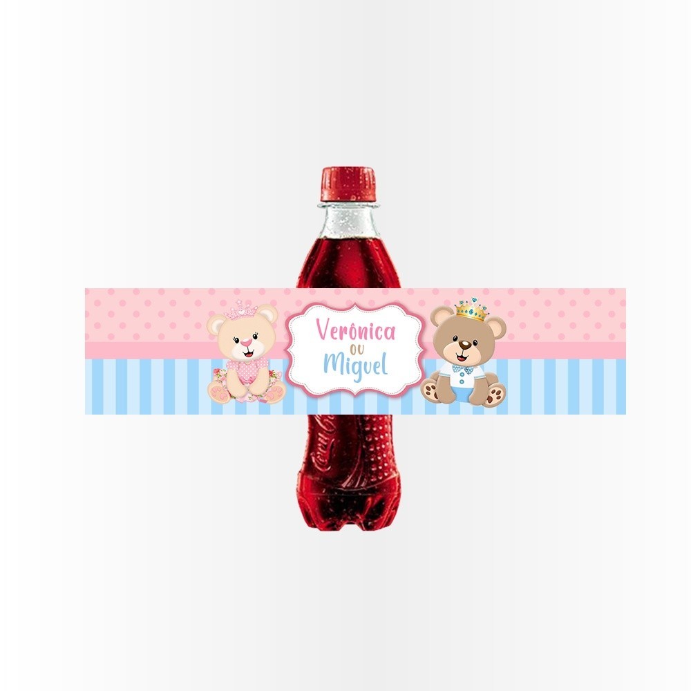 14 Rótulos Adesivos Mini Coca Cola Rotulo Adesivo Kit Festa Infantil 3d Tubete Ursinho Revelação