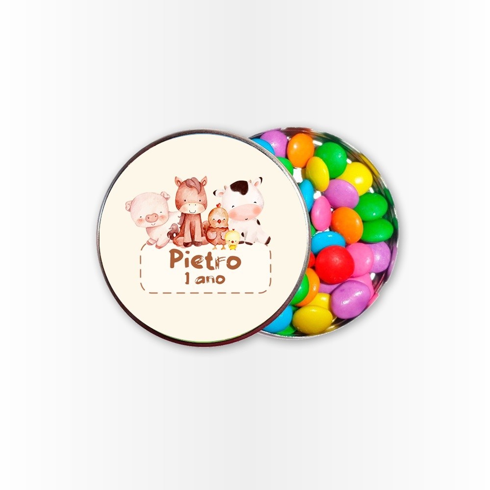 15 Rótulos Adesivos para Latinha 5cm  Rotulo Adesivo Kit Festa Infantil 3d Tubete Fazendinha Aquarela