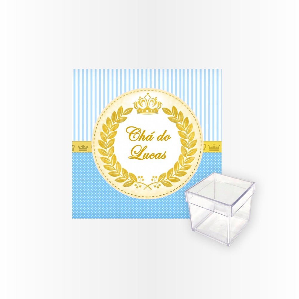 15 Rótulos Adesivos Caixa Acrílica 5cm Rotulo Adesivo Kit Festa Infantil 3d Tubete Cha de bebe Azul