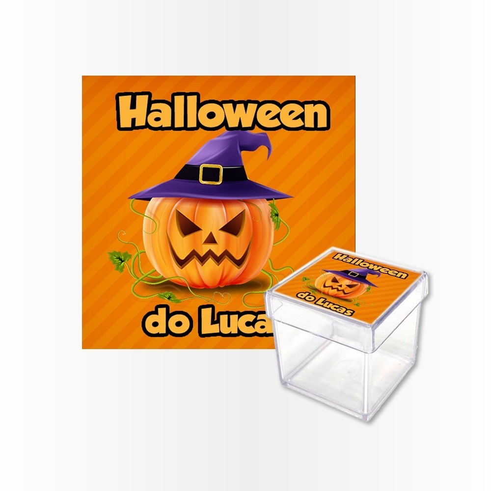 15 Rótulos Adesivos Caixa Acrílica 5cm Rotulo Adesivo Kit Festa Infantil 3d Tubete Halloween