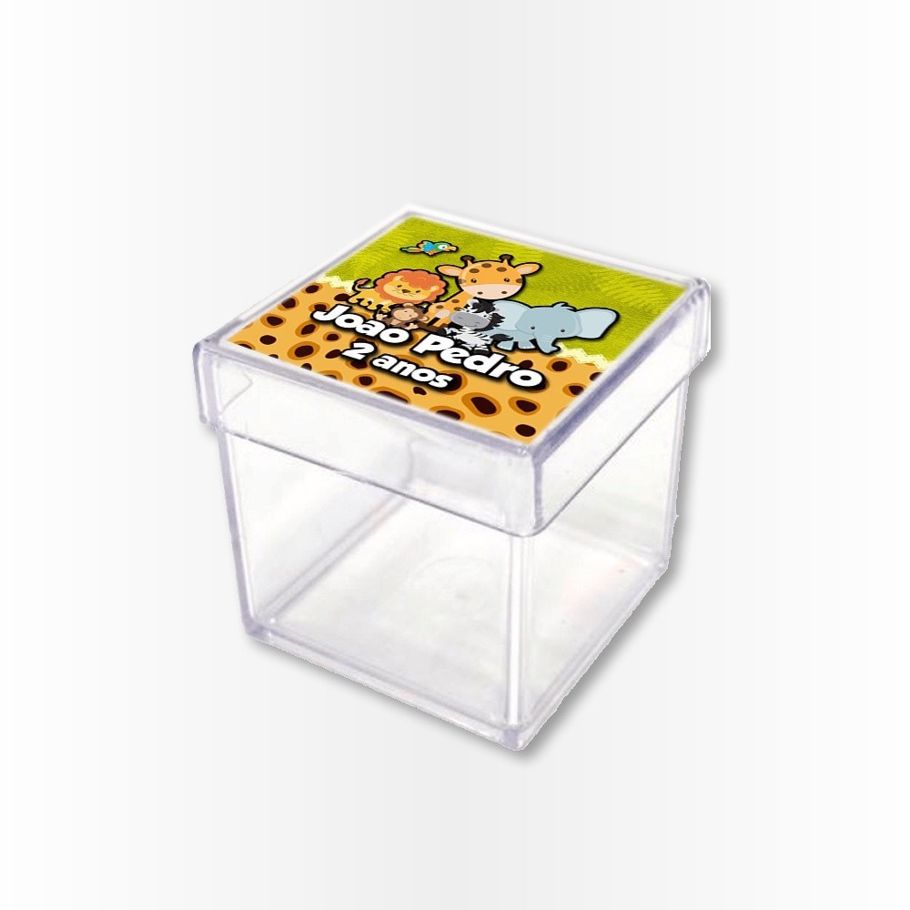 15 Rótulos Adesivos Caixa Acrílica 5cm Rotulo Adesivo Kit Festa Infantil 3d Tubete Safari Baby
