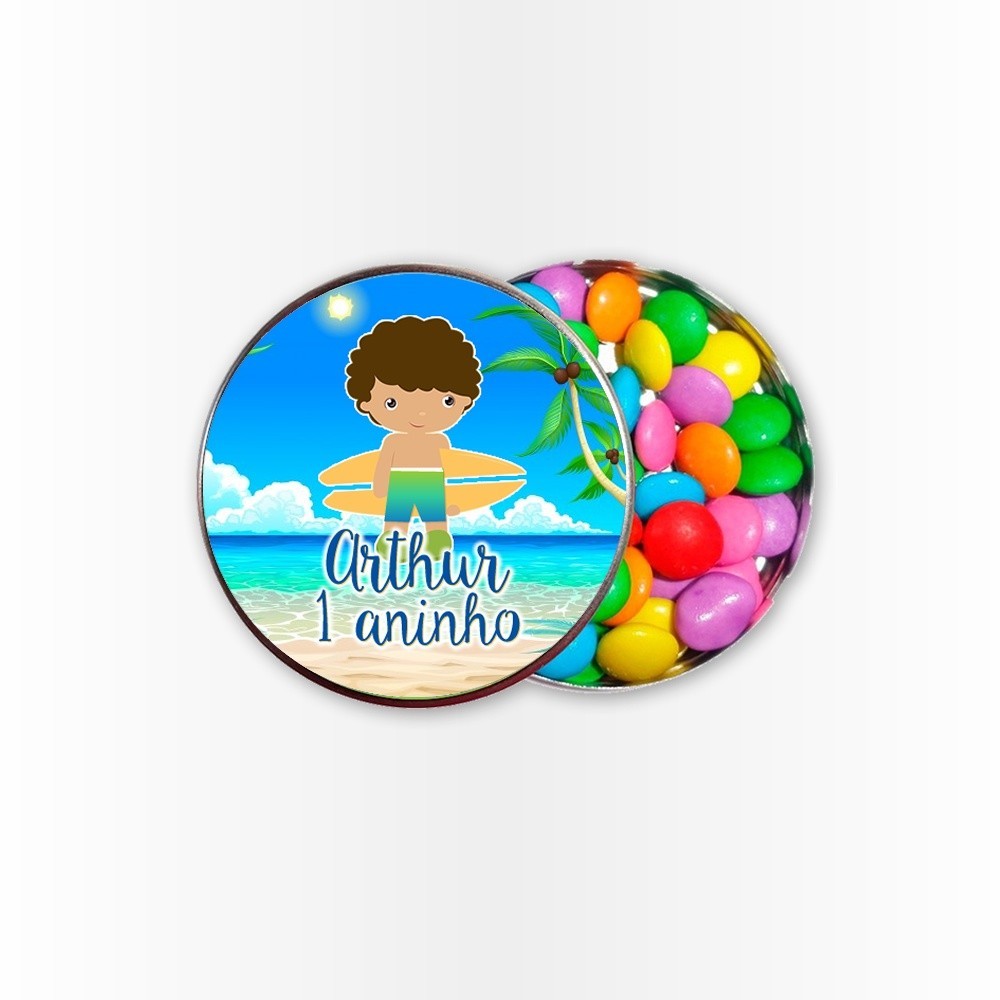 15 Rótulos Adesivos para Latinha 5cm  Rotulo Adesivo Kit Festa Infantil 3d Tubete Festa Praia