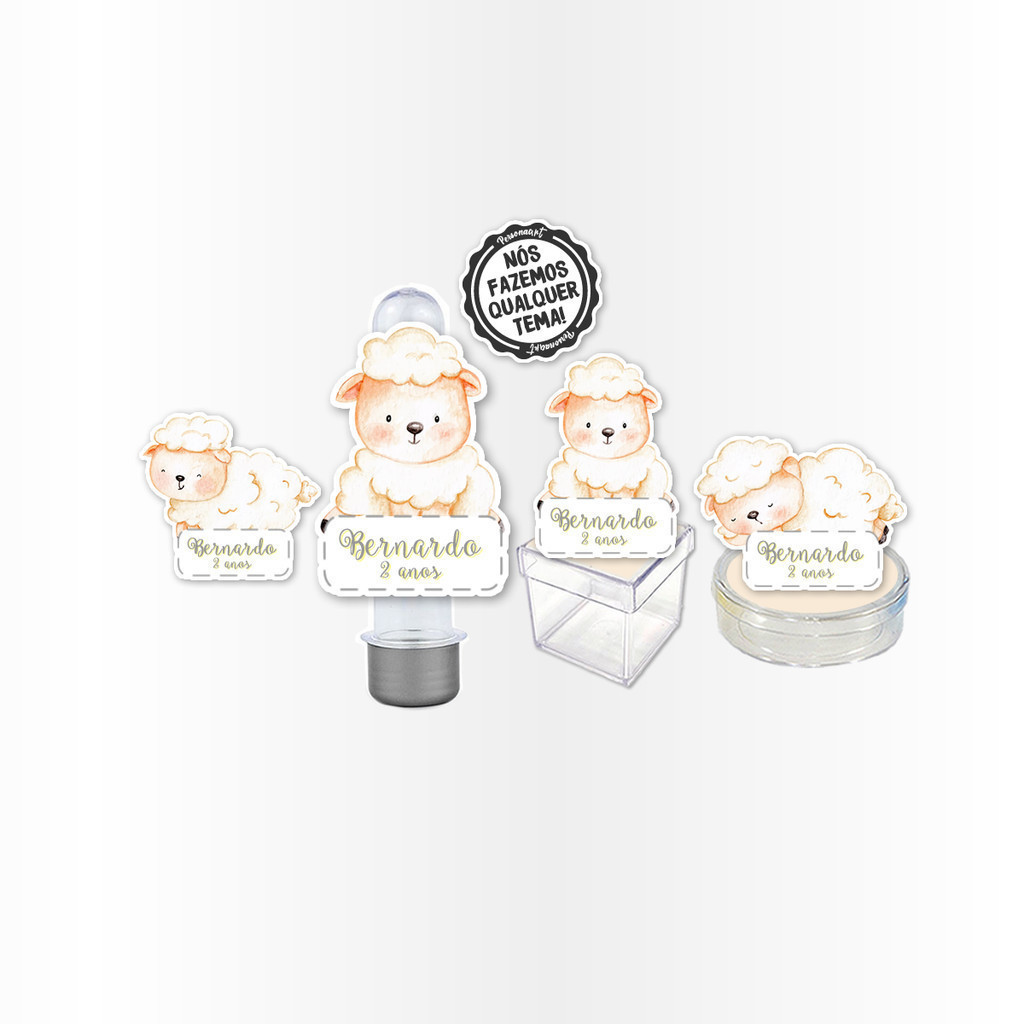Kit 30 Apliques 3d Aplique Tag Topper Topo Kit Festa Infantil Tubete Personalizado Lembrancinha Impressão Laser Ovelinha