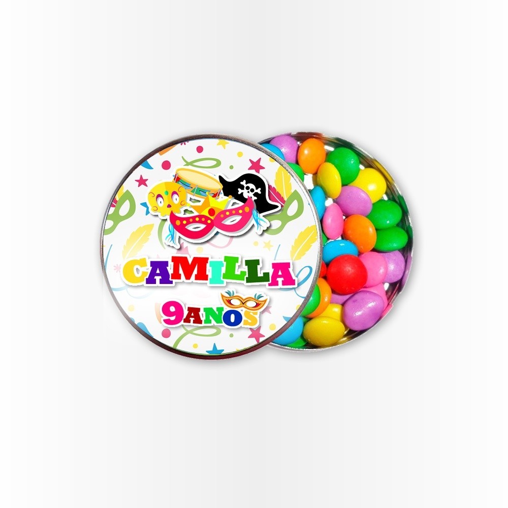 15 Rótulos Adesivos para Latinha 5cm  Rotulo Adesivo Kit Festa Infantil 3d Tubete Carnaval