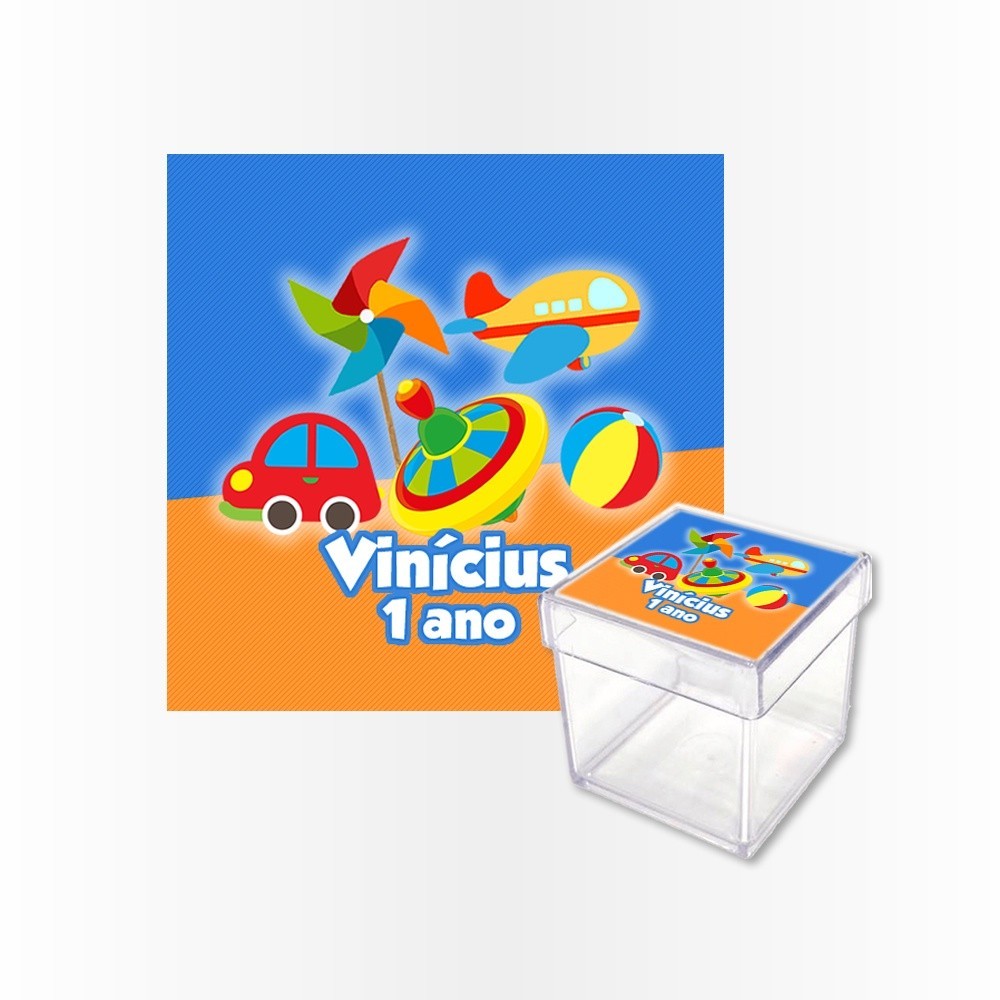 15 Rótulos Adesivos Caixa Acrílica 5cm Rotulo Adesivo Kit Festa Infantil 3d Tubete Brinquedos