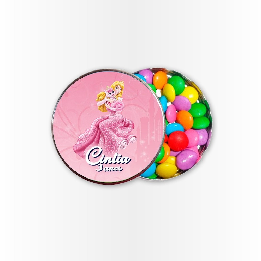 15 Rótulos Adesivos para Latinha 5cm  Rotulo Adesivo Kit Festa Infantil 3d Tubete Princesa Aurora