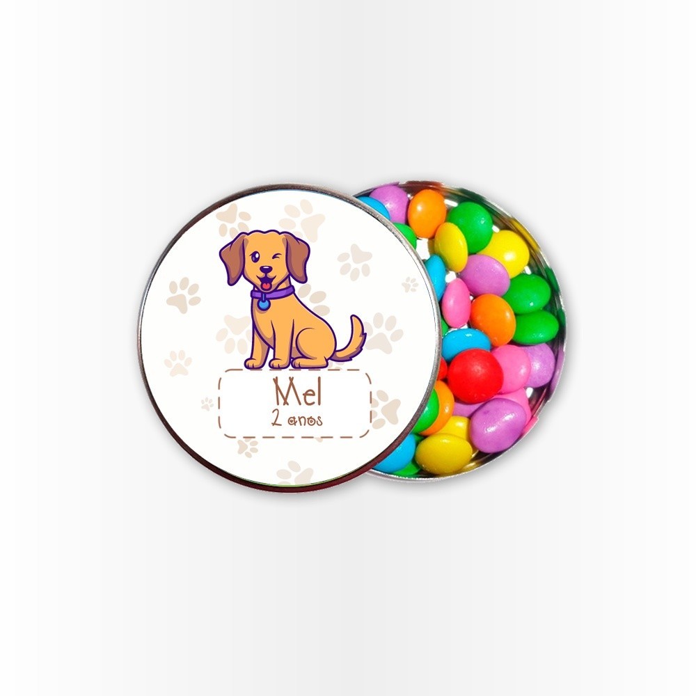 15 Rótulos Adesivos para Latinha 5cm  Rotulo Adesivo Kit Festa Infantil 3d Tubete Festa Pets Cachorro