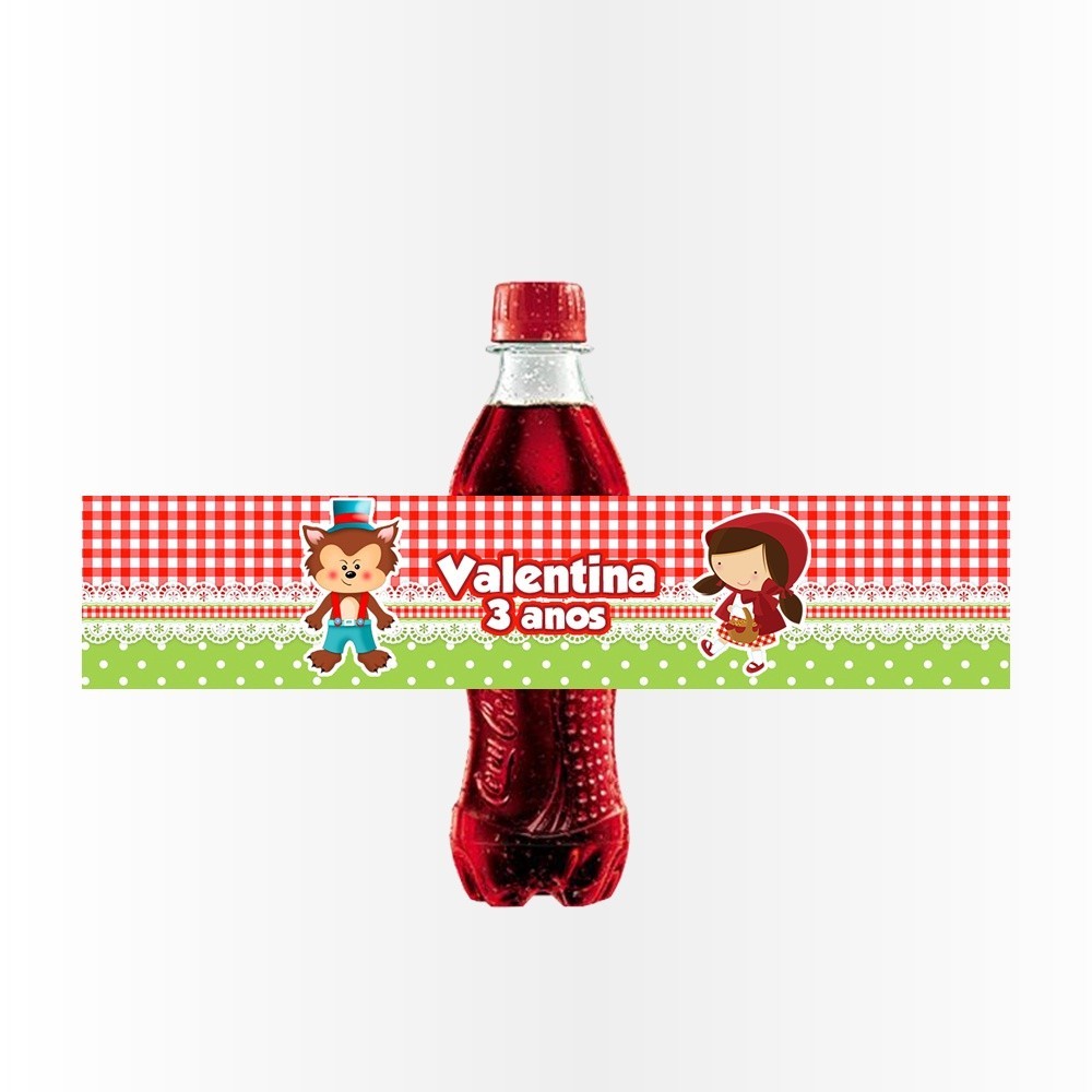 14 Rótulos Adesivos Mini Coca Cola Rotulo Adesivo Kit Festa Infantil 3d Tubete Chapeuzinho Vermelho