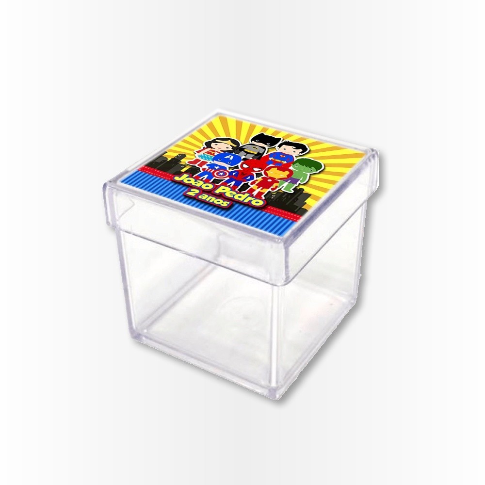 15 Rótulos Adesivos Caixa Acrílica 5cm Rotulo Adesivo Kit Festa Infantil 3d Tubete Herois Cute