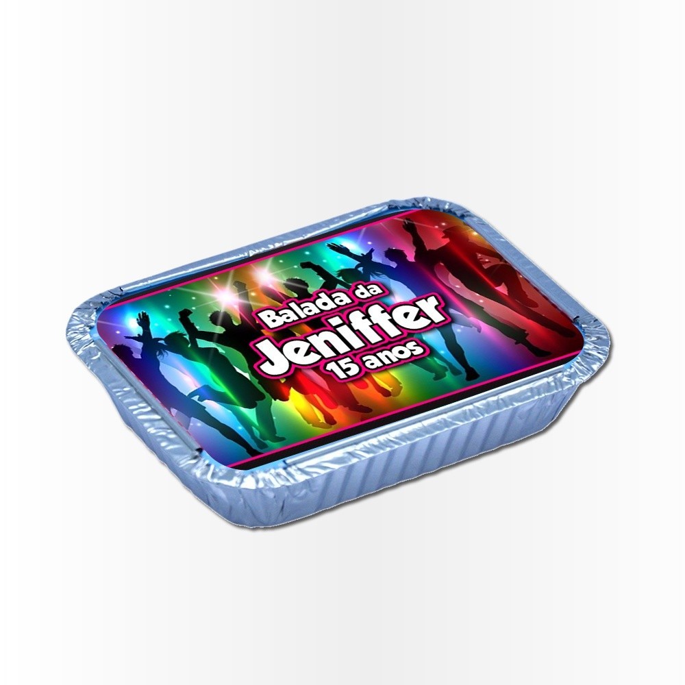12 Rótulos Adesivos Tampa de Marmitinha 250g Rótulo Adesivo Kit Festa Infantil 3d Tubete Balada