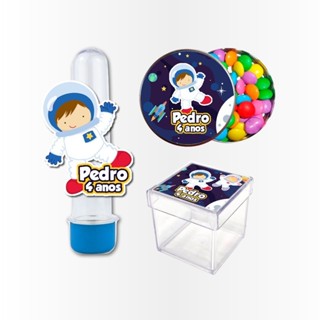 Kit Festa 60 Rótulos Adesivos e apliques Aplique Kit Festa Infantil 3d Tubete Astronauta em Oferta na Shopee