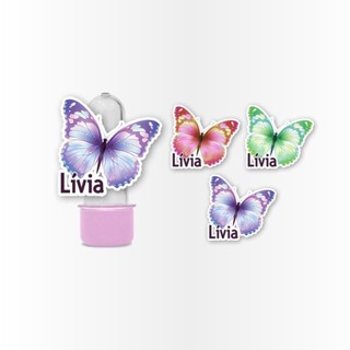 25 Aplique 3d para Mini Tubete Aplique Kit Festa Infantil 3d Tubete Borboletas em Oferta na Shopee