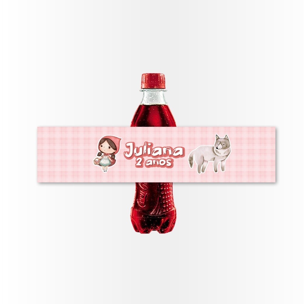 14 Rótulos Adesivos Mini Coca Cola Rotulo Adesivo Kit Festa Infantil 3d Tubete Chapeuzinho Vermelho Aquarela