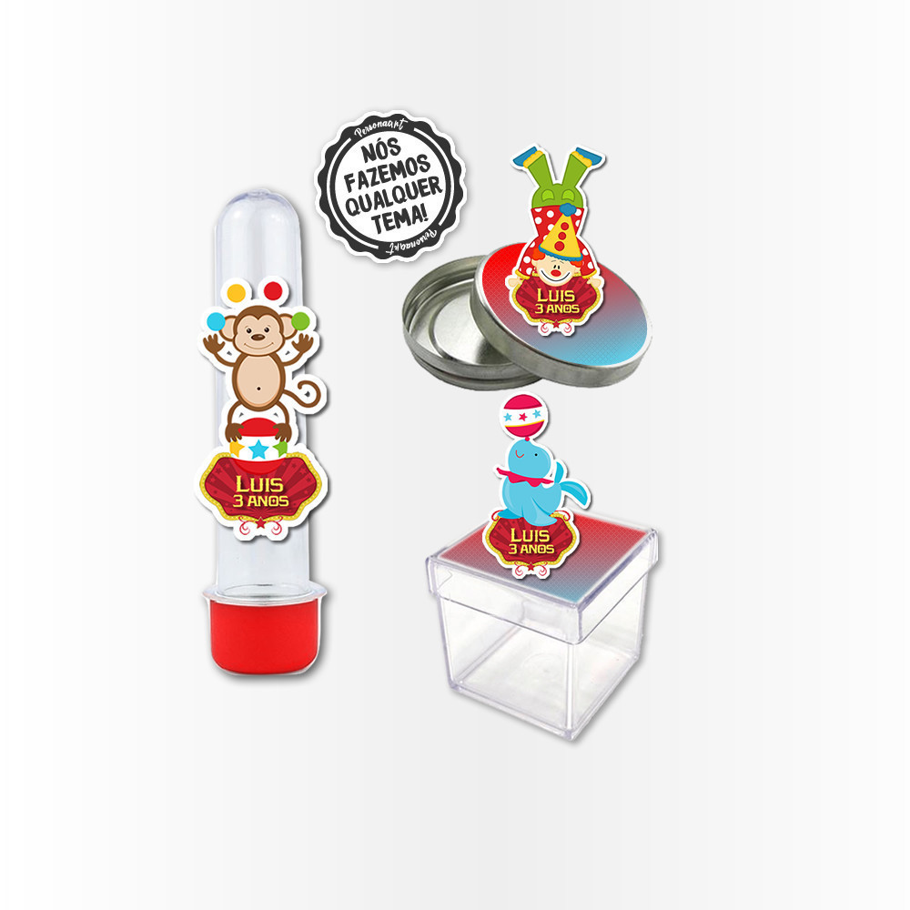 Kit 30 Apliques 3d Aplique Tag Topper Topo Kit Festa Infantil Tubete Personalizado Lembrancinha Impressão Laser Circo