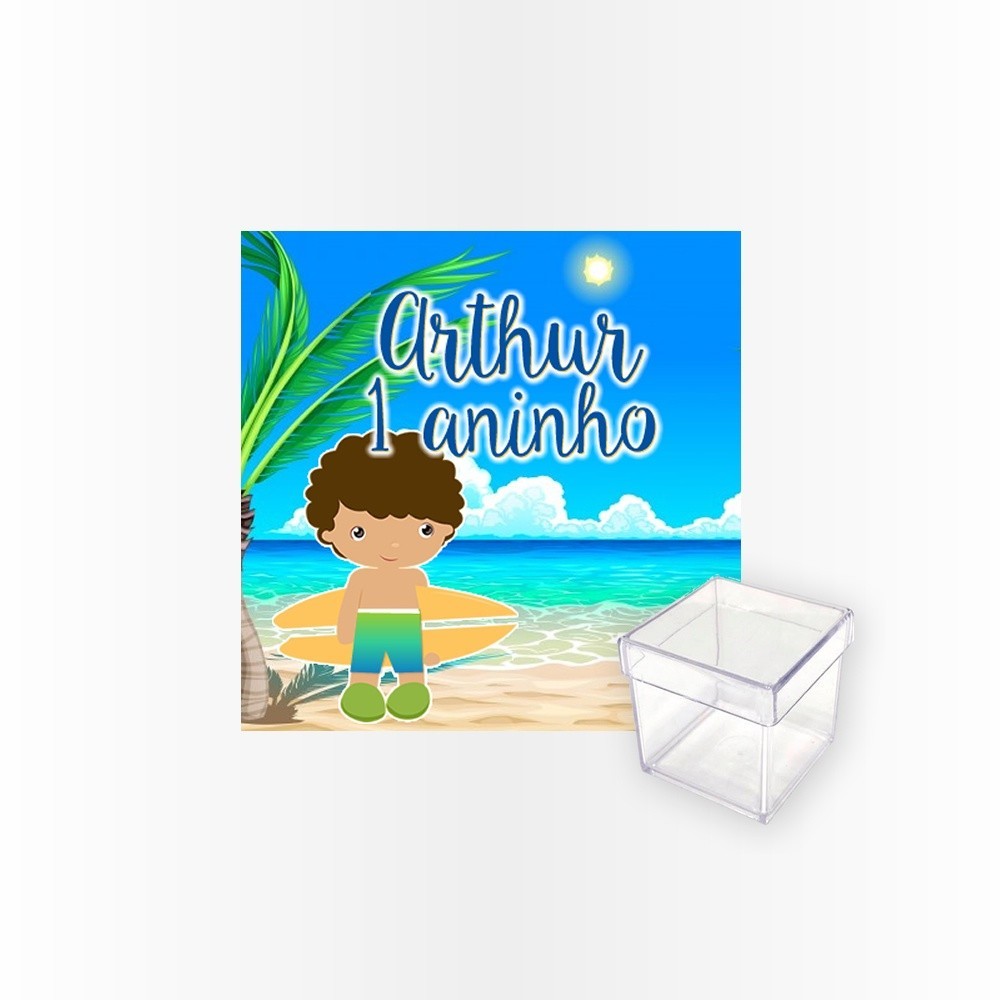 15 Rótulos Adesivos Caixa Acrílica 5cm Rotulo Adesivo Kit Festa Infantil 3d Tubete Festa Praia