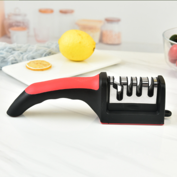 Afiador Amolador De Facas Aço Inox Base Emborrachado Profissional Afiador Amolador Promoção