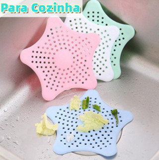 2 Kit Tampa Silicone Ralo Pia Cozinha Banheiro Estrela 14cm Promoção em Oferta na Shopee