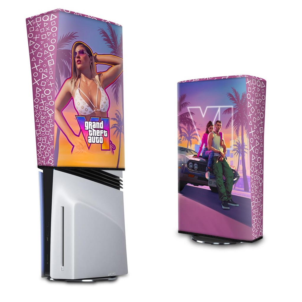 Capa para PS5 Pro Anti Poeira Vertical - GTA 6 VI