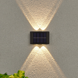 4 lED À Prova D'água Para Jardim Muro e Varanda Luminária Solar De Parede Promoção em Oferta na Shopee