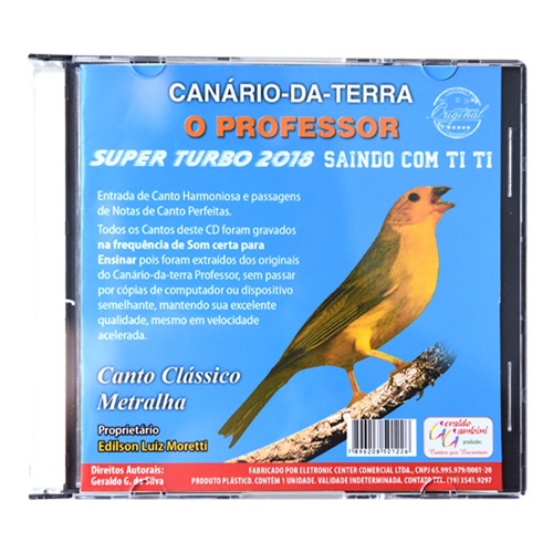 CD 5 - Canto para Canário da terra - O Professor