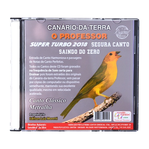 CD 2 - Canto para Canário da terra - O Professor