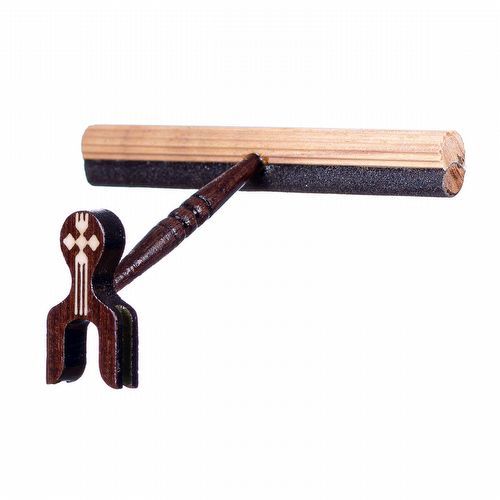 Poleiro Pequeno para Gaiola de Pássaros Torneado Lateral com Lixa - Malha Fina - Cor Imbuia em Oferta na Shopee