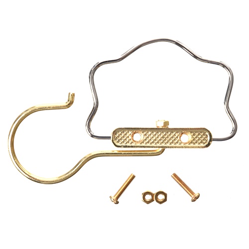 Gancho Cara de Gato cromada com base dourada em Oferta na Shopee