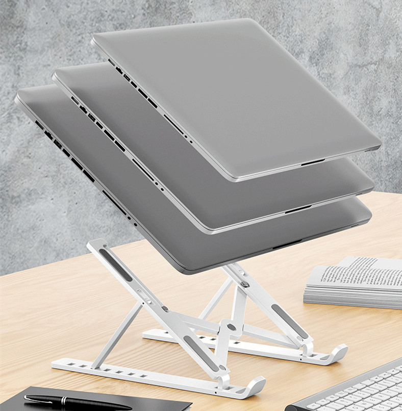 5  Pcs Suporte  Apoio De Notebook Laptop Compacto Articulado Home Office / Suporte Notebook / Porta Notebook Preto