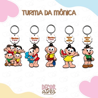 Turma da Mônica  - Chaveiro Personalizado MDF brilhoso Lembrancinha infantil em Oferta na Shopee