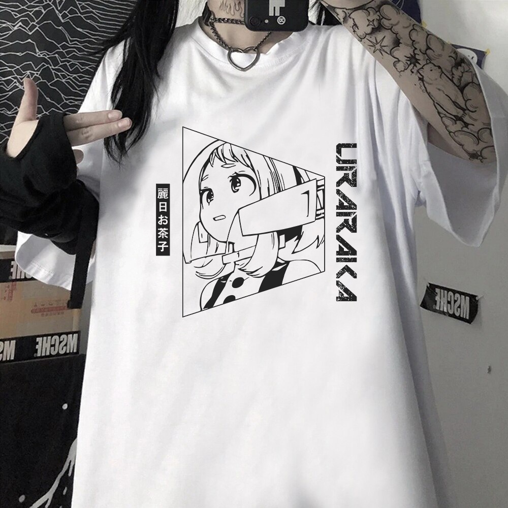 Camiseta Anime Uraraka Boku no Hero Unissex My hero Academia