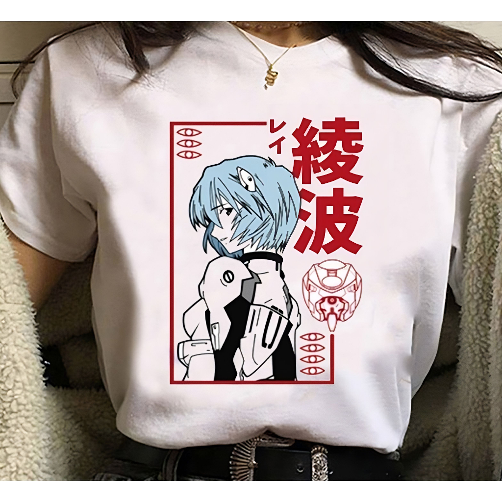 Camiseta Anime Neon Genesis Evangelion Ayanami Rei Asuka Shinji Eva 01 Unissex em Oferta na Shopee