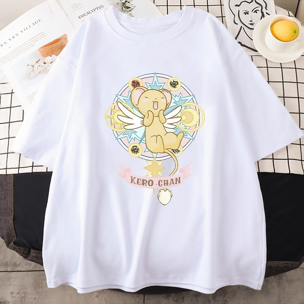Camiseta sakura card captors Mahou Shoujo Harajuku Kawaii Unissex