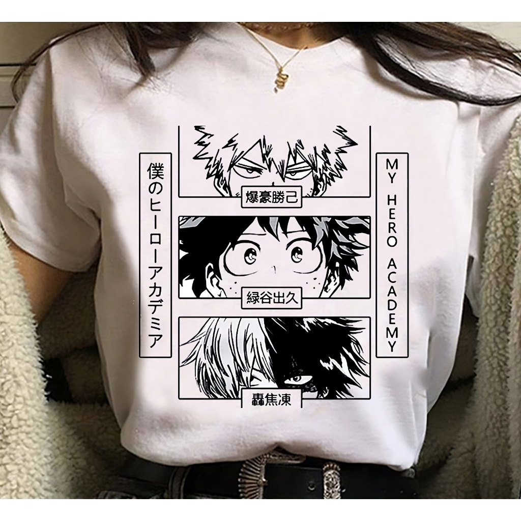 Camiseta Boku No Hero My Hero Academia Deku Todoroki BakugouUnissex