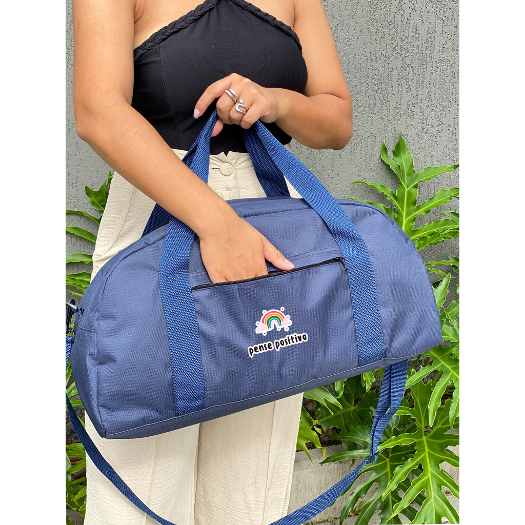 Mala Grande  - PENSE POSITIVO - Stilo Club Academia Trabalho Escolar Faculdade Viagem Masculino Feminino